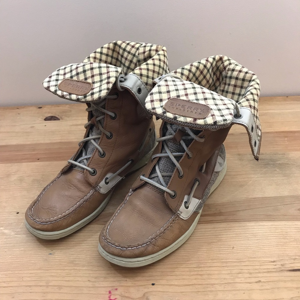 Sperry Top Sider Hikerfish Leather Mesh Boot Sz 9M